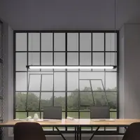 Osram Pendellampa Office line Slab, dimbar, Svart, Arbetsrum / kontor, Aluminium / grå / zink, Modern