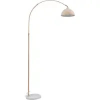 LINDBY Golvlampa Tonka , Creme / bärnsten, Vardagsrum / matsal, Metall, Modern, Golvlampa
