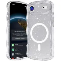 Mtp Products iPhone Air Wave-Edge Laser Glitter MagSafe-Skal - Klar