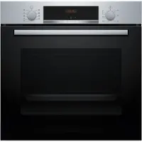 Bosch Serie | 4 HBA514BS3 - Ugn - inbyggd - fördjupning - bredd: 56 cm - djup: 55 cm - höjd: 58.5 cm - med självrengöring - Klass A+ - rostfritt stål