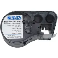 Brady MC1-1000-595-CL-WT vinyltejp | vit text - transparent tejp | 25,4mm x 6,1m (original)