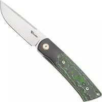 Reate Tribute Satin M390, Titanium FatCarbon Jungle Wear, pocket knife, Jack Chen design