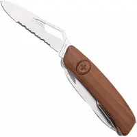 Swiza SH09 TR AM, KST.0136.6300, Walnut, Swiss pocket knife, partially serrated, 9 tools