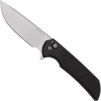 Pro-Tech Mordax MX105-GRIDLOCK, Stonewashed MagnaCut, Black Gridlock Textured Aluminum, pocket knife