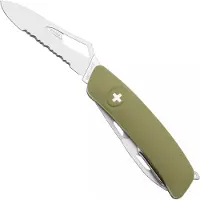 Swiza SH03 TR AM, KST.0036.1050, Olive, Swiss pocket knife, partially serrated, 6 tools