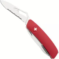 Swiza SH09 TR AM, KST.0136.1900, Red Helvetix, Swiss pocket knife, partially serrated, 9 tools