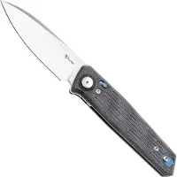 Reate PL-6 Satin Nitro-V, Black Micarta, pocket knife