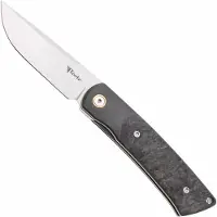 Reate Tribute Satin M390, Titanium FatCarbon Dark Matter Copper, pocket knife, Jack Chen design