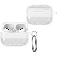 Mtp Products AirPods Pro 3 Borstad TPU-skal med Karbinhake - Kolfiber - Vit
