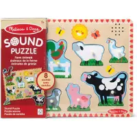Melissa & Doug MPZ WPZ Farm Anml Sound Pzl8Pc GML, 8 styck, Djur, 2 År