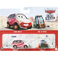 Mattel Disney Pixar Cars On The Road Claire Gunz'er och Haul Em' Haynes Diecast, Vit/Röd