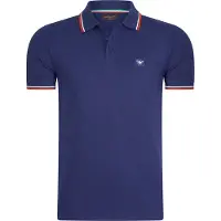 Cappuccino Italia Polo SS Polo Applikation Pique Blå