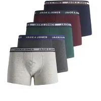 Jack & Jones Junior Kalsong marinblå / mörkgrå / mörkgrön / vinröd