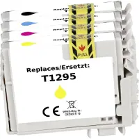 Renkforce Bläck Ersätter Epson T1295, T1291, T1292, T1293, T1294 Kompatibel Kombi-pack Svart, Cyan, Magenta, Gul RF-5718864