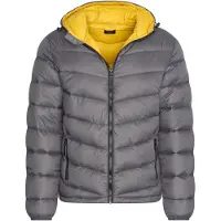 Cappuccino Italia Jacka vinter Hooded Vinterjacka Antracitgrå