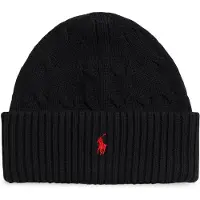 Ralph Lauren unisex. 323980663003 Bomullsmössa i svart flätmönster (L/XL), Casual