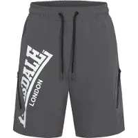 Lonsdale Sportbyxa 'Alresford' mörkgrå / vit