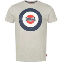 Lonsdale T-shirt 'Trevose' mörkblå / gråmelerad / röd / vit