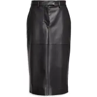 Calvin Klein Faux Leather Midi Skirt