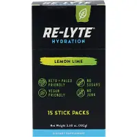 REDMOND , Re-Lyte Hydrering, Lemon Lime , 15 Sticks, 0,24 oz (6,8 g) Varje