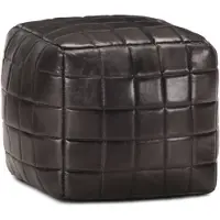 vidaXL Pouf 40 x 40 x 40 cm Cuir véritable de chèvre