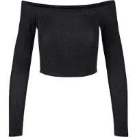 Urban Classics Off Shoulder Glitter Långärmad Topp