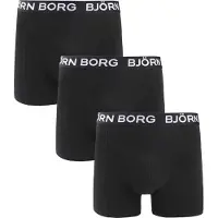 Björn Borg Boxershorts i Stretchig Bomull 3-Pack Svart Storlek