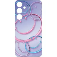 Samsung Smiley Flipsuit Cards för Galaxy S24 Plus Mirror Purple