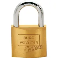 Burg wachter 3061 Hänglås 45.00 mm Ny låsning Mässing Nyckel