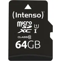 Intenso 64GB microSDXC Performance microSD-Kort 64 GB Class 10 UHS-I Vattentät