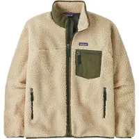 Patagonia - Varumärken - M's Classic Retro-X Jkt Dark Natural w/Basin Green för Unisex - Storlek XXL - Beige