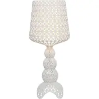 Kartell Design bordslampa Mini Kabuki, dimbar, Vitt / opal, Vardagsrum / matsal, Syntetmaterial, Design, Bordslampa
