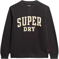 Superdry för män. M2014012A Vintage Athletic sweatshirt svart (M), Casual, Bomull, Lång ärm