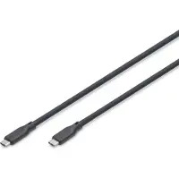 Digitus USB-C Kabel USB 3.2 Gen2 USB-C-kontakt 0.50 m Svart (matt) Utmärkta åldringsegenskaper, Flexibel, Flexibel innerledare, Bra böjbeteende, Högflexibel,