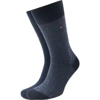 Tommy Hilfiger 2-Pack Sockor Birdseye 004 Blå Mörkblå Storlek