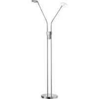 FISCHER&HONSEL GMBH LED golvlampa Dent, dimbar, Aluminium / grå / zink, Vardagsrum / matsal, Metall, Modern, LED-golvlampa