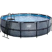 Exit Frame Pool ø488x122cm (12v Filterpump) - Grå