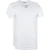 PME Legend Basic T-shirt 2-Pack V-ringad Vit Storlek