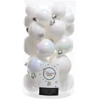 Décoris Season Set med vita julgranskulor - 30 st
