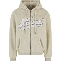 Karl kani Sweatjacka 'Varsity' ecru / marinblå