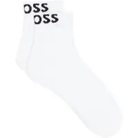 BOSS Two-pack of quarter-length socks with contrast logos