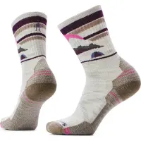 Smartwool - Vandringskläder dam - W Hike Light Cushion Mountain Moon Crew Socks Ash för UnisexUll - Storlek 34-37 - Vit