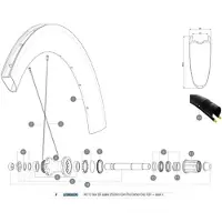 Mavic Comete Pro Carbon Ust Disc Bakre Högra Ekrar 12 Enheter