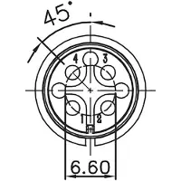 Lutronic 2450 04 T09 CB T Runt anslutningsdon Kontakt hane rak Totalt antal poler: 4 1 st
