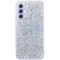Mtp Products Samsung Galaxy A54 5G Glitter Flakes TPU-skal - Silver