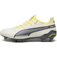 Puma King Ultimate FG/AG Voltage - Alpin snö/Grå/Yellow Blaze Dam, storlek 36