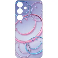 Samsung Smiley Flipsuit Cards för Galaxy S24 Mirror Purple