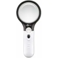 Goobay LED-läsförstoringsglas - svart / vit