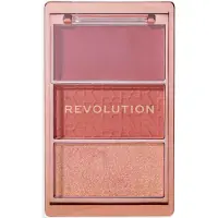 Revolution Blush Icon Palette Rougepalett 3 g Aura Points Rose