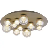 Pure LED taklampa Popup, dimbar, Brun / mässing, Vardagsrum / matsal, Metall, LED-taklampa